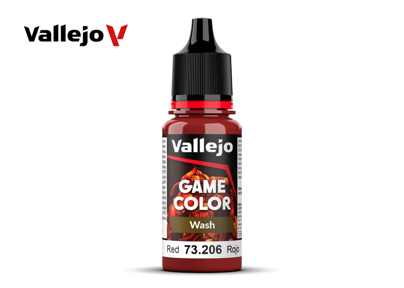 Vallejo Game Wash: Red (18ml)-Paint-Ashdown Gaming