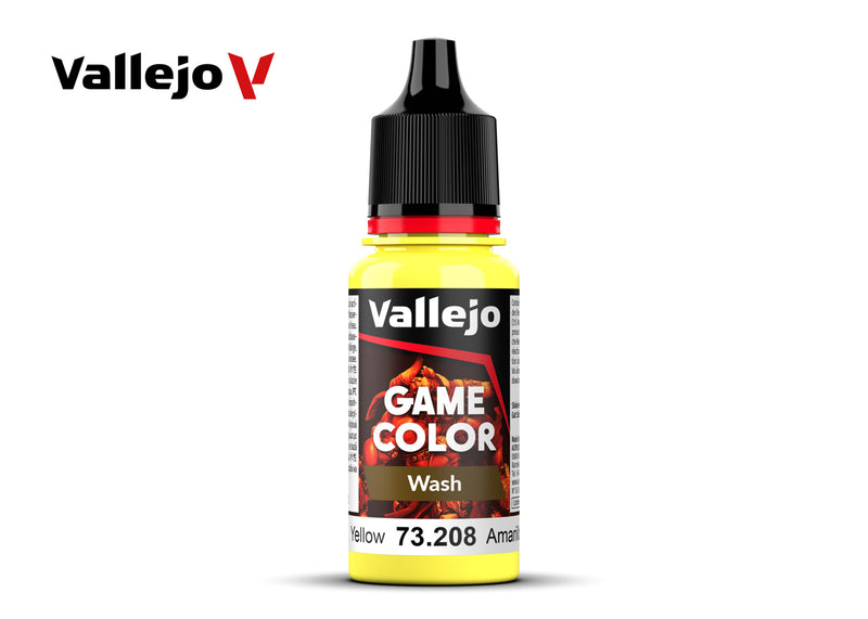 Vallejo Game Wash: Yellow (18ml)-Paint-Ashdown Gaming