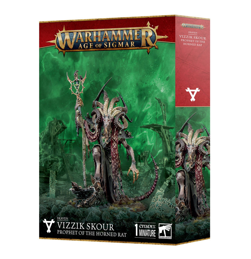 Skaven - Vizzik Skour, Prophet of the Horned Rat-Boxed Set-Ashdown Gaming