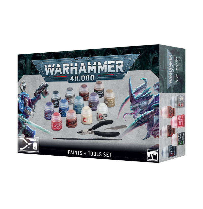 Warhammer 40k - Paints and Tools Set-Paint Set-Ashdown Gaming