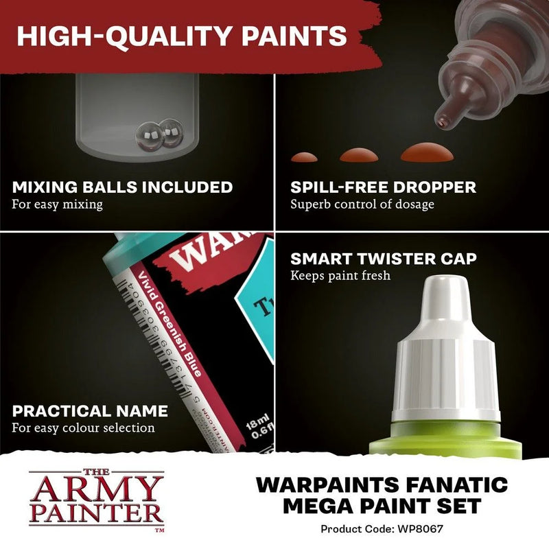 Army Painter - Warpaint Fanatic Mega Set-Paint-Ashdown Gaming