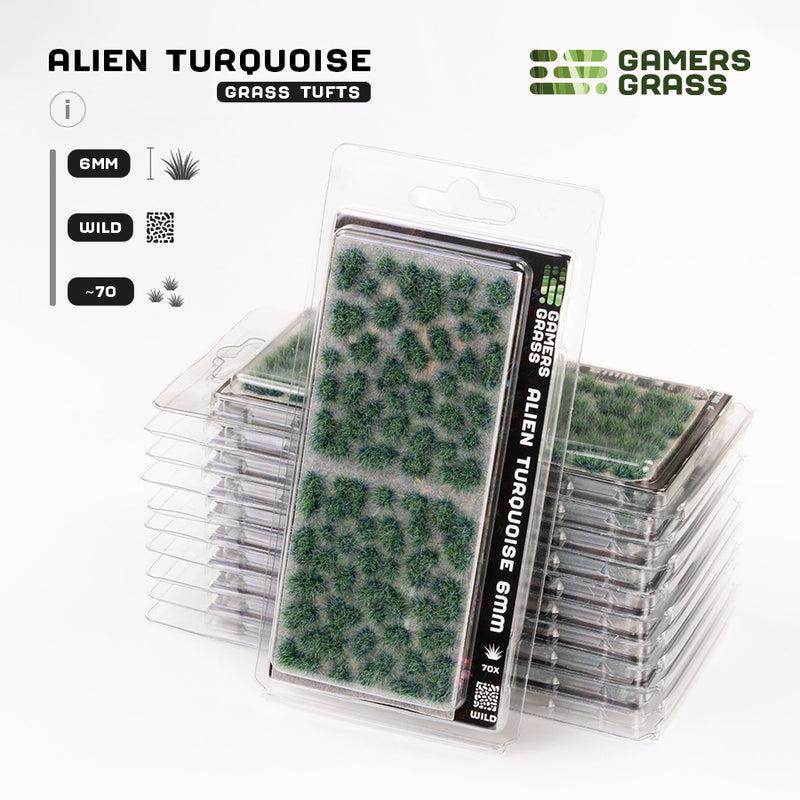 Gamers Grass - 6mm Tuft: Alien Turquoise Wild-Ashdown Gaming