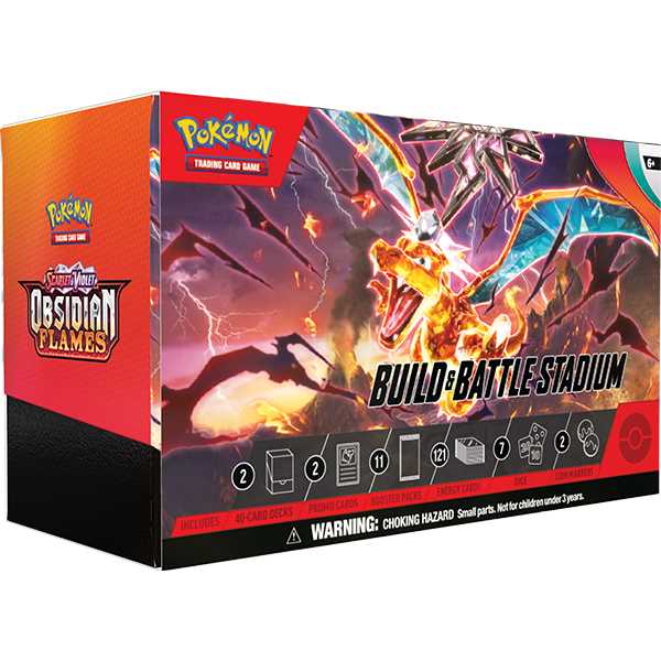 Pokemon TCG: Scarlet and Violet 3: Obsidian Flames Build and Battle Stadium-Collectible Trading Cards-Ashdown Gaming