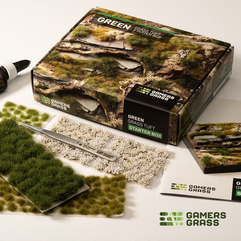 Gamers Grass - Green Grass Tufts Starter Box-Ashdown Gaming