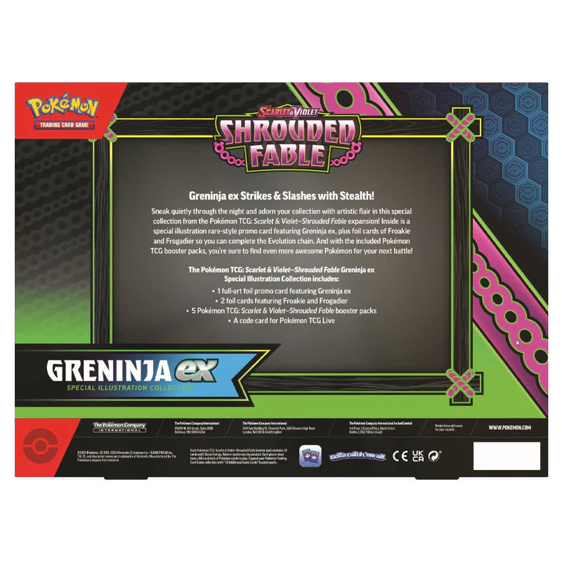 Pokemon TCG: Scarlet and Violet 6.5 Shrouded Fable Greninja ex Box-Collectible Trading Cards-Ashdown Gaming