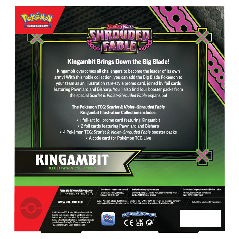 Pokemon TCG: Scarlet and Violet 6.5 Shrouded Fable Kingambit Illustration Collection-Collectible Trading Cards-Ashdown Gaming