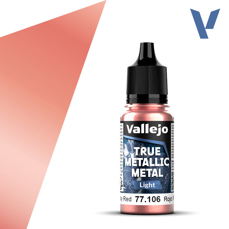 Vallejo True Metallic Metal: Ruby Red (Light)-Paint-Ashdown Gaming