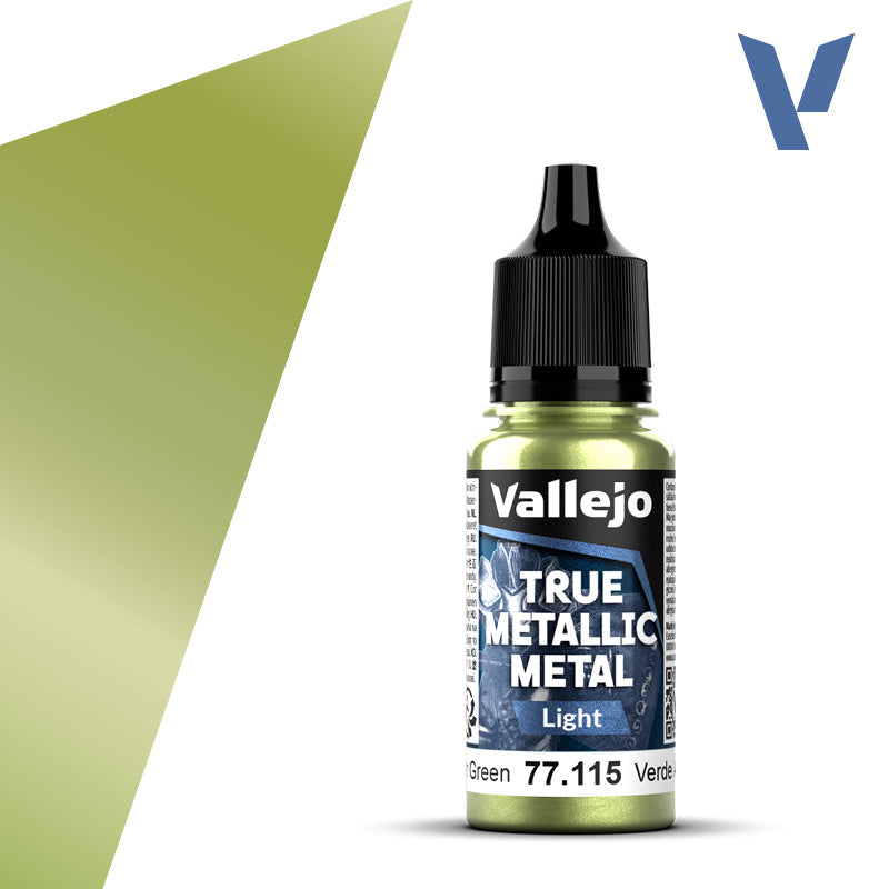 Vallejo True Metallic Metal: Amber Green (Light)-Paint-Ashdown Gaming