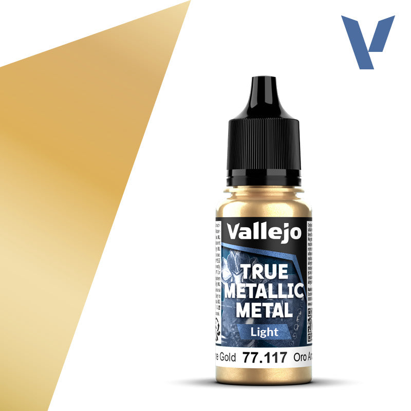 Vallejo True Metallic Metal: Arcane Gold (Light)-Paint-Ashdown Gaming