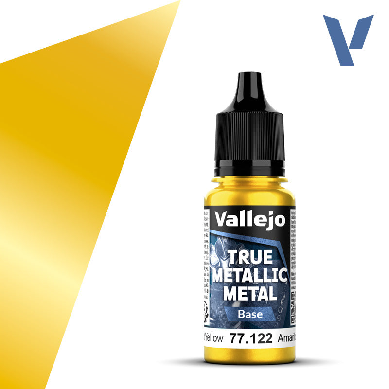Vallejo True Metallic Metal: Radiant Yellow (Base)-Paint-Ashdown Gaming