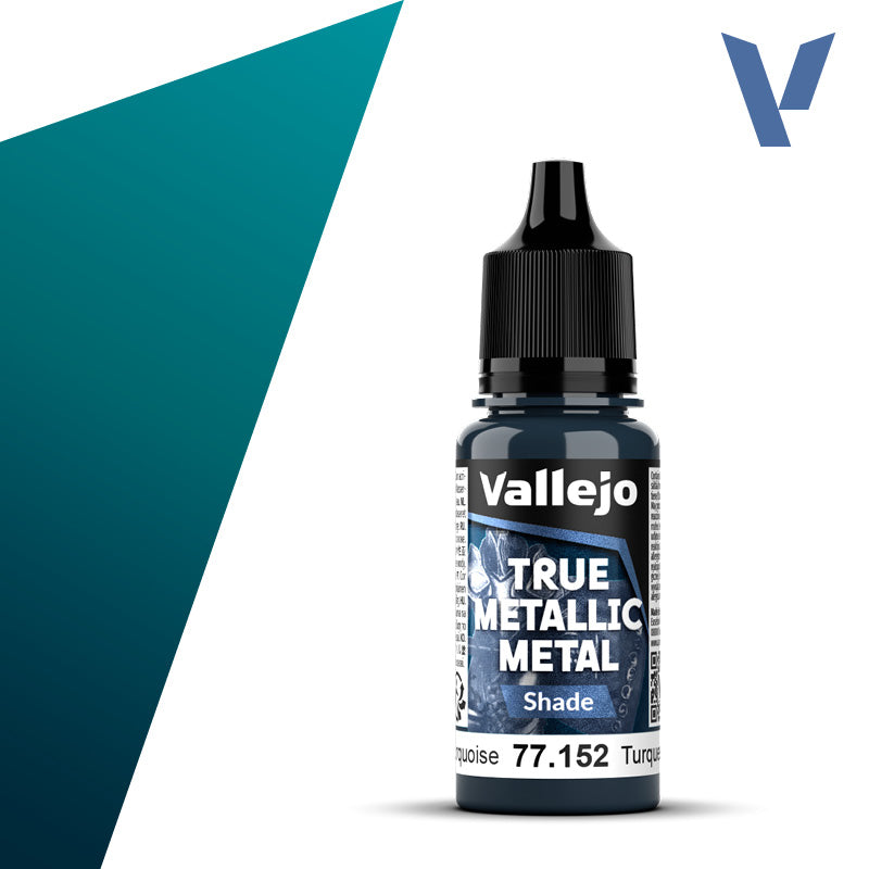 Vallejo True Metallic Metal: Hydra Turquoise (Shade)-Paint-Ashdown Gaming