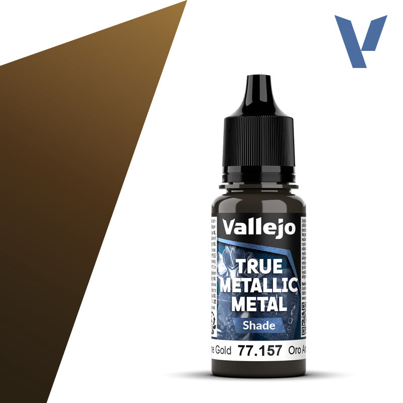 Vallejo True Metallic Metal: Arcane Gold (Shade)-Paint-Ashdown Gaming
