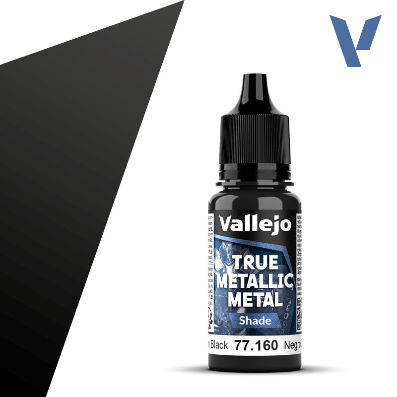 Vallejo True Metallic Metal: Obsidian Black (Shade)-Paint-Ashdown Gaming