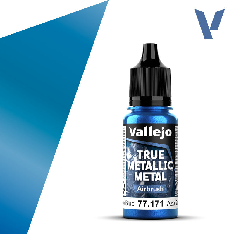 Vallejo True Metallic Metal: Sapphire Blue (Airbrush)-Paint-Ashdown Gaming