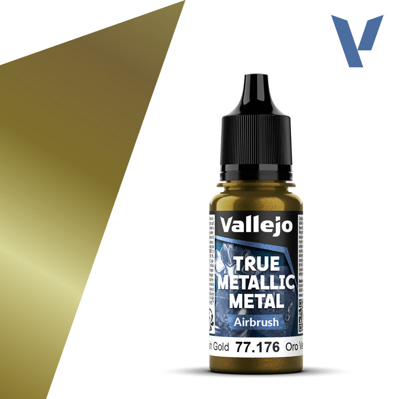 Vallejo True Metallic Metal: Greenish Gold (Airbrush)-Paint-Ashdown Gaming