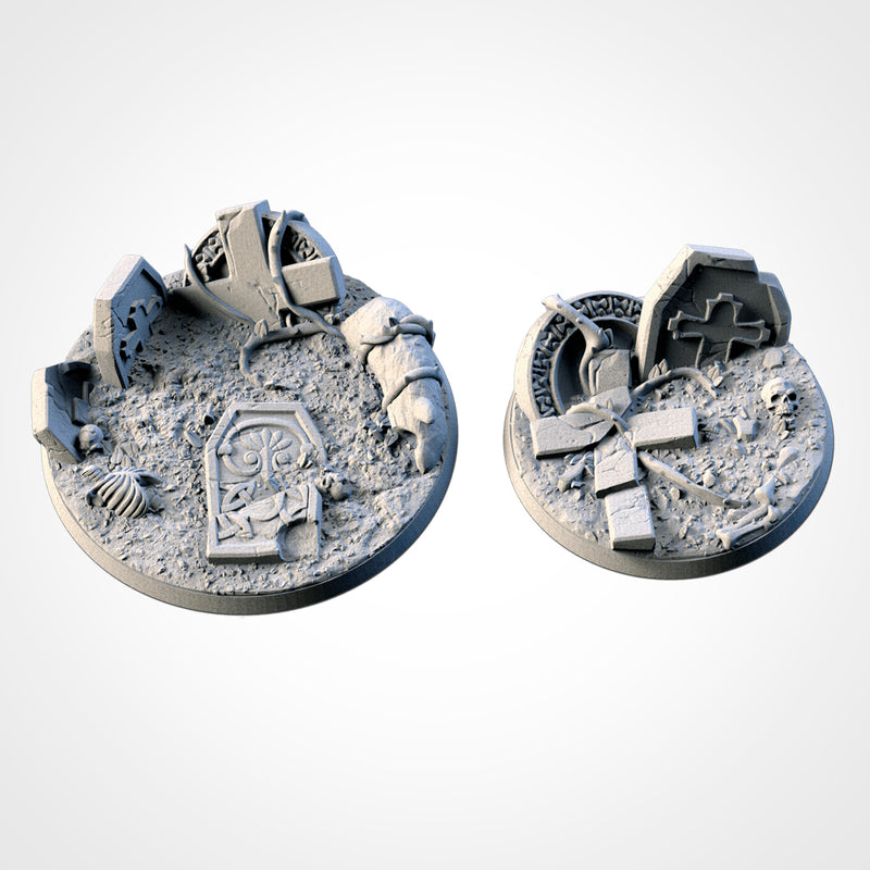 3D Printed Graveyard Bases-3D Print-Ashdown Gaming