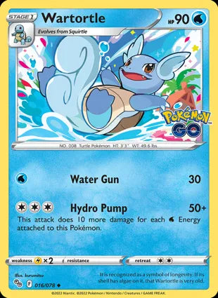 Pokémon TCG: Pokemon GO - 016 Wartortle-Collectible Trading Cards-Ashdown Gaming