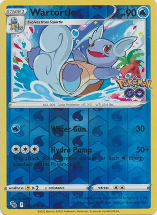 Pokémon TCG: Pokemon GO - 016 Wartortle Reverse Holo-Collectible Trading Cards-Ashdown Gaming