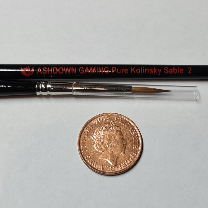 Ashdown Gaming Pure Kolinsky Sable Brush Size 2-Brush-Ashdown Gaming