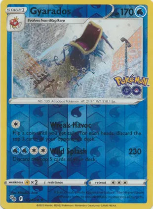 Pokémon TCG: Pokemon GO - 022 Gyarados Reverse Holo-Collectible Trading Cards-Ashdown Gaming