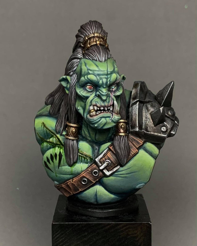 TytanTroll Miniatures: Scarred Orc Bust-Bust-Ashdown Gaming