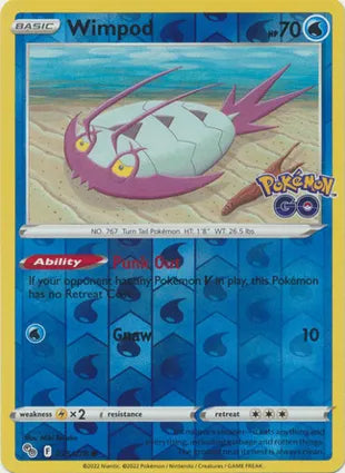 Pokémon TCG: Pokemon GO - 025 Wimpod Reverse Holo-Collectible Trading Cards-Ashdown Gaming