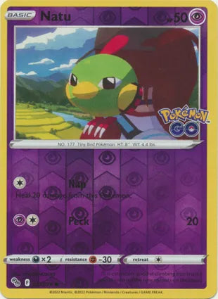 Pokémon TCG: Pokemon GO - 032 Natu Reverse Holo-Collectible Trading Cards-Ashdown Gaming