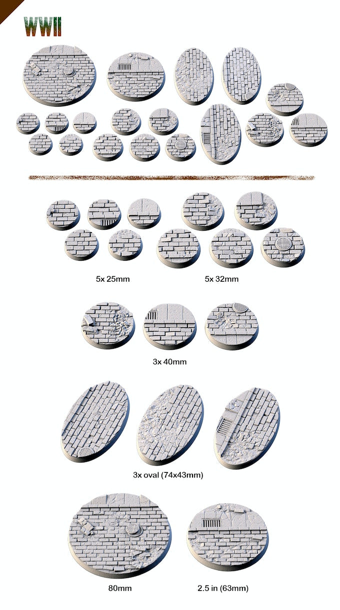 3D Printed World War II Bases-3D Print-Ashdown Gaming