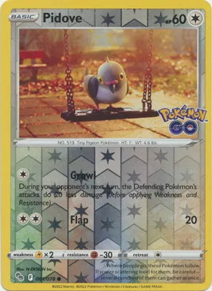 Pokémon TCG: Pokemon GO - 061 Pidove Reverse Holo-Collectible Trading Cards-Ashdown Gaming