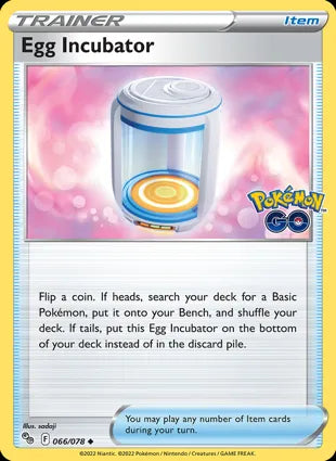 Pokémon TCG: Pokemon GO - 066 Egg Incubator-Collectible Trading Cards-Ashdown Gaming