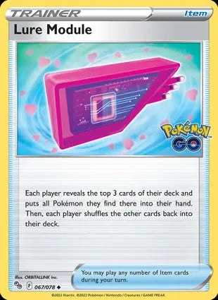 Pokémon TCG: Pokemon GO - 067 Lure Module-Collectible Trading Cards-Ashdown Gaming