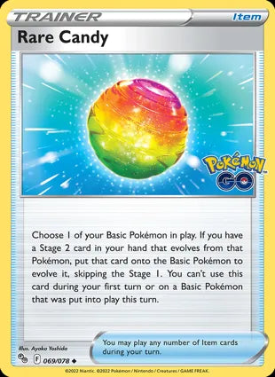 Pokémon TCG: Pokemon GO - 069 Rare Candy-Collectible Trading Cards-Ashdown Gaming