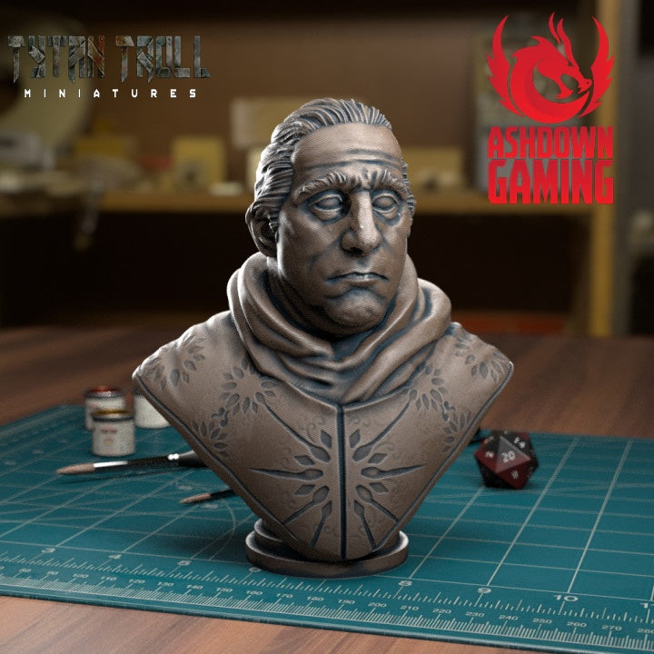 TytanTroll Miniatures: Male Priest Bust-Bust-Ashdown Gaming