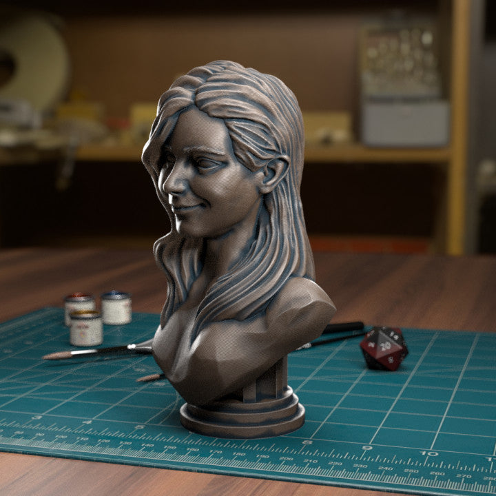 TytanTroll Miniatures: Smiling Girl Bust-Bust-Ashdown Gaming