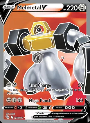 Pokémon TCG: Pokemon GO - 075 Melmetal V-Collectible Trading Cards-Ashdown Gaming