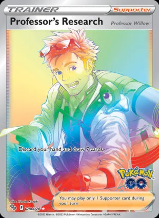 Pokémon TCG: Pokemon GO - 084 Professors Research-Collectible Trading Cards-Ashdown Gaming