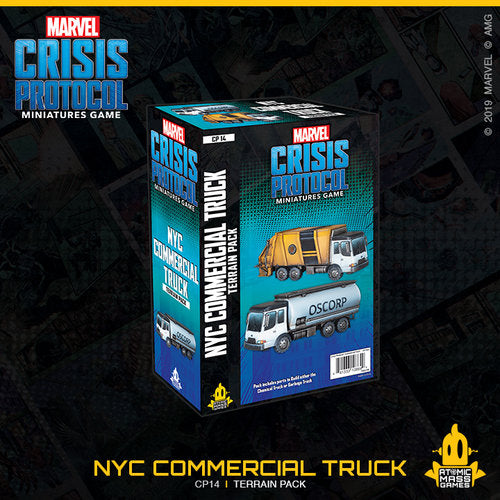 Marvel Crisis Protocol: NYC Commercial Truck Terrain Pack-Terrain-Ashdown Gaming