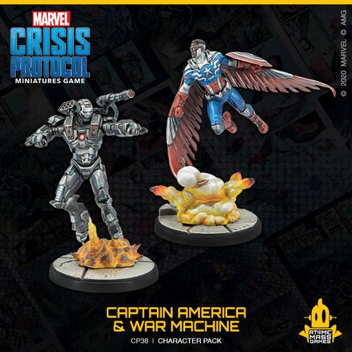 Marvel Crisis Protocol: Captain America and War Machine-Boxed Set-Ashdown Gaming