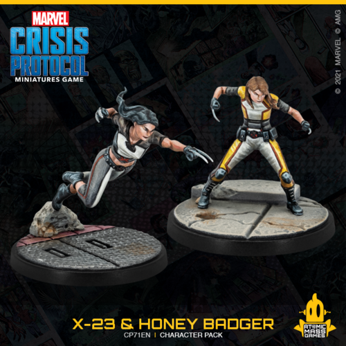 Marvel Crisis Protocol - X-23 and Honey Badger-Ashdown Gaming