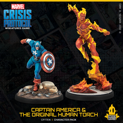 Marvel Crisis Protocol - Captain America and the Original Human Torch-Ashdown Gaming