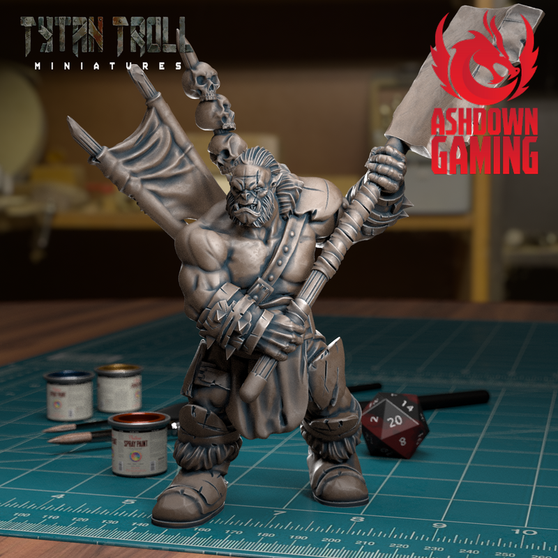 TytanTroll Miniatures - Orc Rider Unmounted-Miniature-Ashdown Gaming