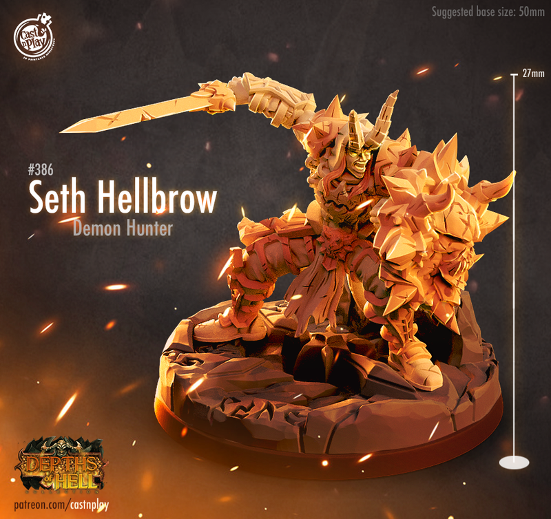 Cast 'n' Play 386 Seth Hellbrow-3D Print-Ashdown Gaming