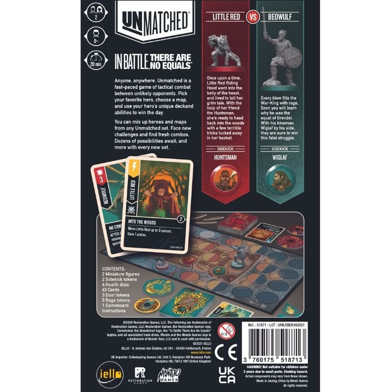 Iello, Unmatched - Battle of Legends Vol 1, Card Game, Ages 9+, 2 to 4  Players