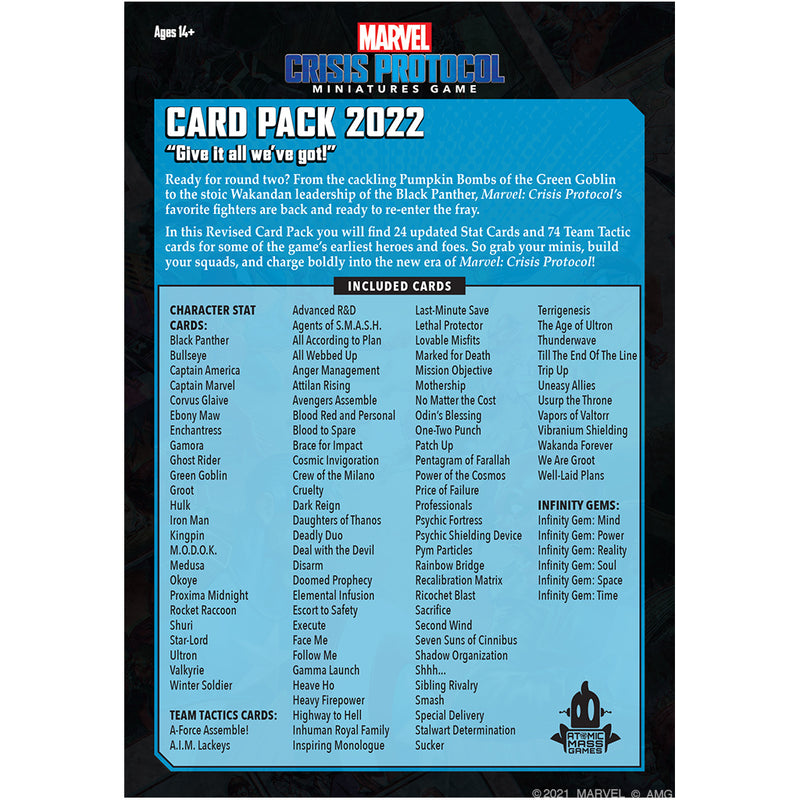 Marvel Crisis Protocol: 2022 Card Pack-Boxed Set-Ashdown Gaming