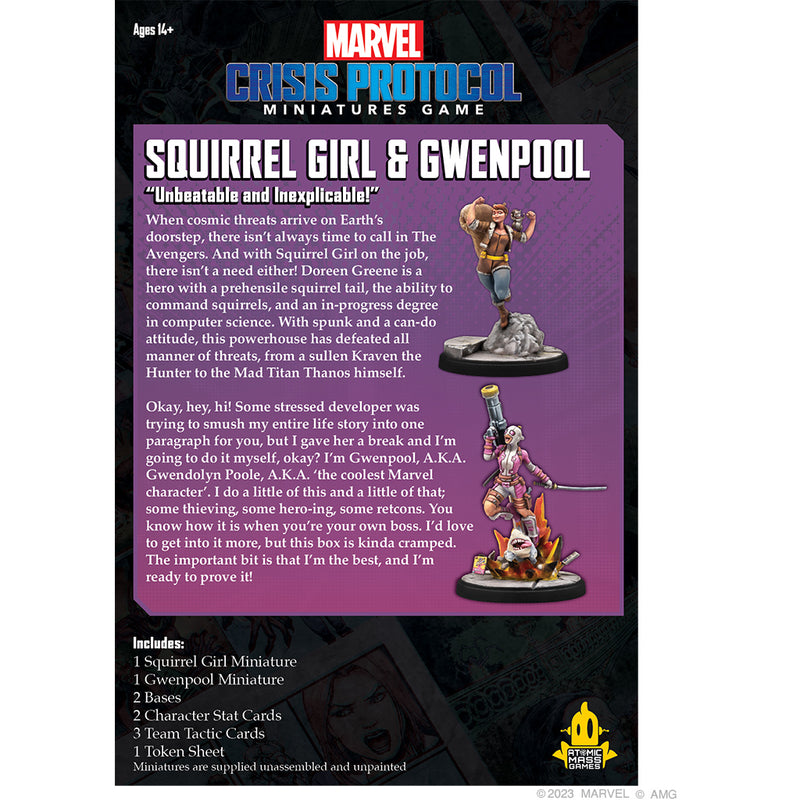 Marvel Crisis Protocol: Squirrel Girl and Gwenpool-Unit-Ashdown Gaming