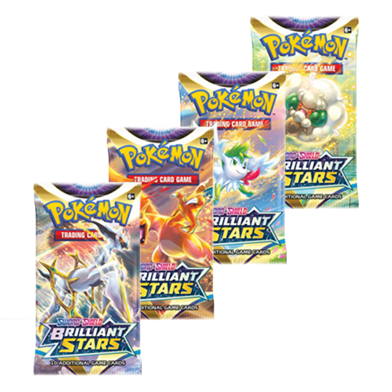 Pokemon TCG: Sword and Shield 9 Brilliant Stars Booster Pack-Collectible Trading Cards-Ashdown Gaming