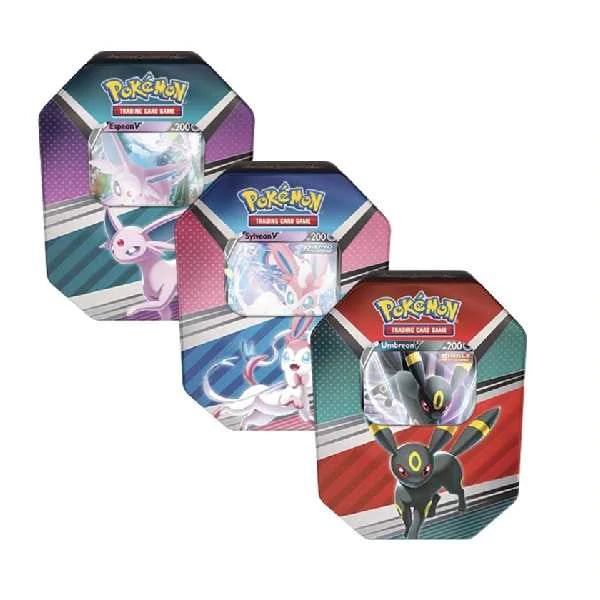 Pokemon TCG: V Hero Tin Espeon V, Umbreon V or Sylveon V-Ashdown Gaming