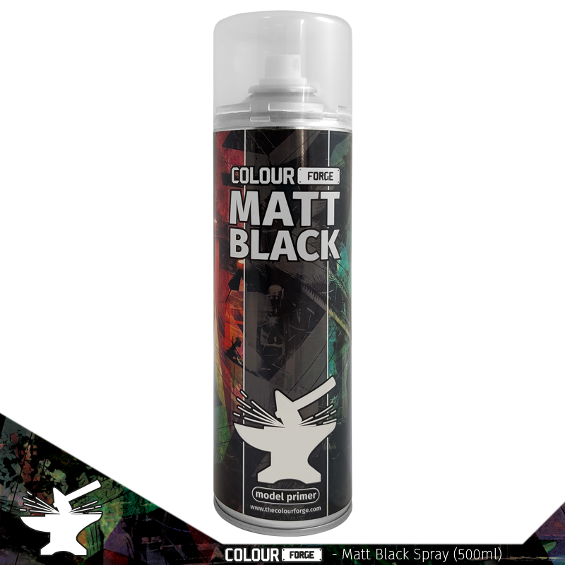 Colour Forge Spray - Matt Black-Paint-Ashdown Gaming