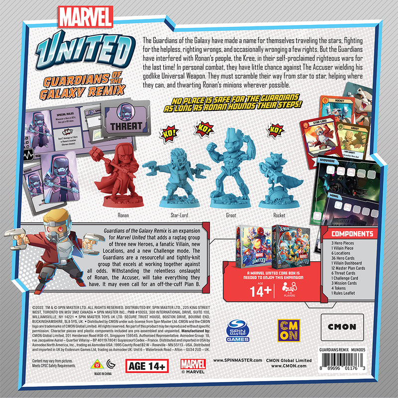 Marvel United - Guardians of the Galaxy Remix Expansion-Ashdown Gaming