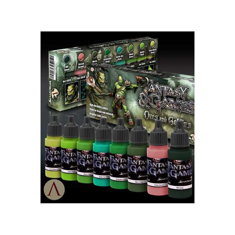 Scalecolor - Fantasy & Games: Orcs and Goblins Paint Set-Art & Craft Paint-Ashdown Gaming